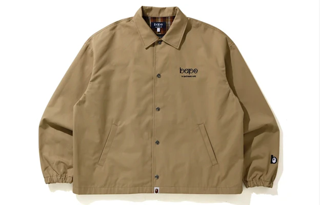 BAPE ロゴパッチ ボタン コーチジャケット ユニセックス 001LJG702501X Buy BAPE ロゴパッチ ボタン コーチジャケット ユニセックス 001LJG702501X
