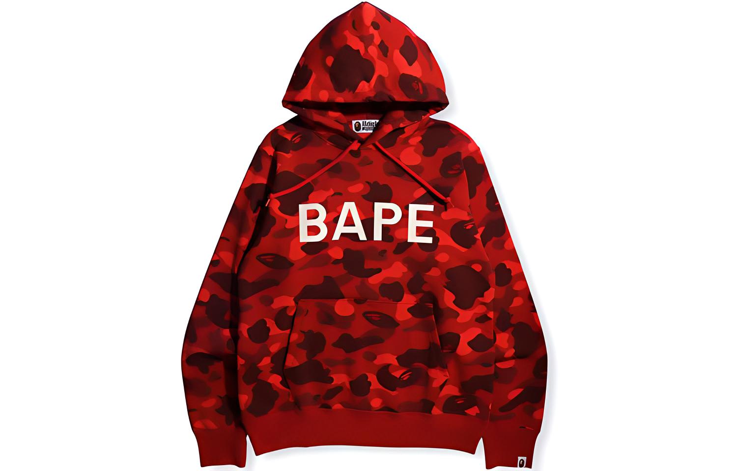 BAPE Logo Print Camo Pullover Hoodie 1H70-114-006