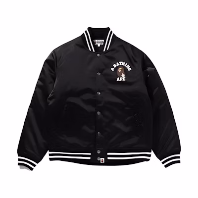 BAPE Logo Print Single-Breasted Long-Sleeve Jacket 1K25-141-001