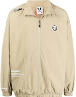 BAPE Logo Print Stand Collar Zip-Up Long Sleeve Jacket for Men ALJ7-495-XXI BAPE Logo Print Stand Collar Zip-Up Long Sleeve Jacket for Men ALJ7-495-XXI