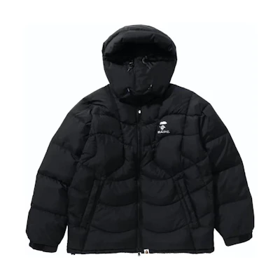 BAPE Logo Print Zip-Up Hooded Jacket 1J80-144-005