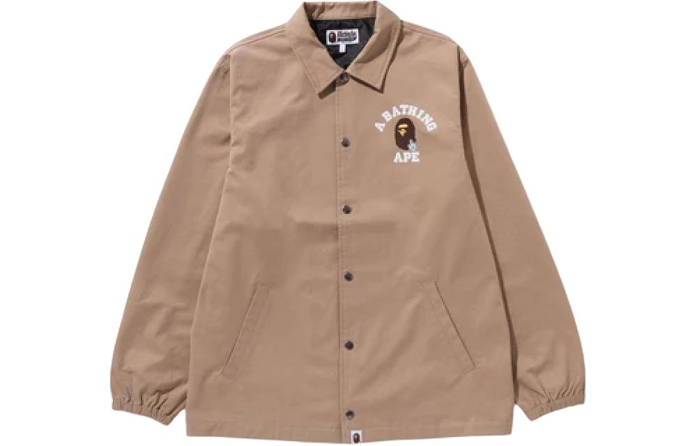 BAPE Logo Printed Button-Up Long Sleeve Jacket for Men 1k25-140-002