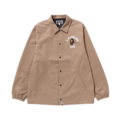 BAPE Logo Printed Button-Up Long Sleeve Jacket for Men 1k25-140-002
