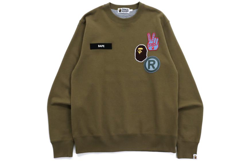 BAPE Logo Printed Crewneck Long Sleeve Sweatshirt 0ZXSWM113004H