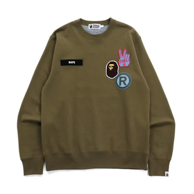 BAPE Logo Printed Crewneck Long Sleeve Sweatshirt 0ZXSWM113004H