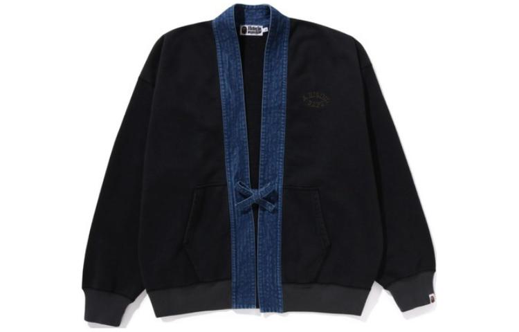 Shop BAPE 標誌V領寬鬆版型男士長袖外套 1J70-140-011