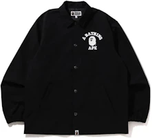 BAPE Loose Fit Logo Print Collared Long Sleeve Jacket - 1J70-140-015 BAPE Loose Fit Logo Print Collared Long Sleeve Jacket - 1J70-140-015