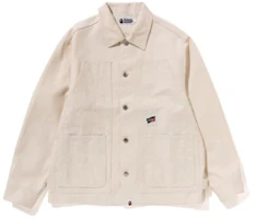 BAPE Loose Fit Printed Button-Up Jacket Beige 1J70-140-005 BAPE Loose Fit Printed Button-Up Jacket Beige 1J70-140-005