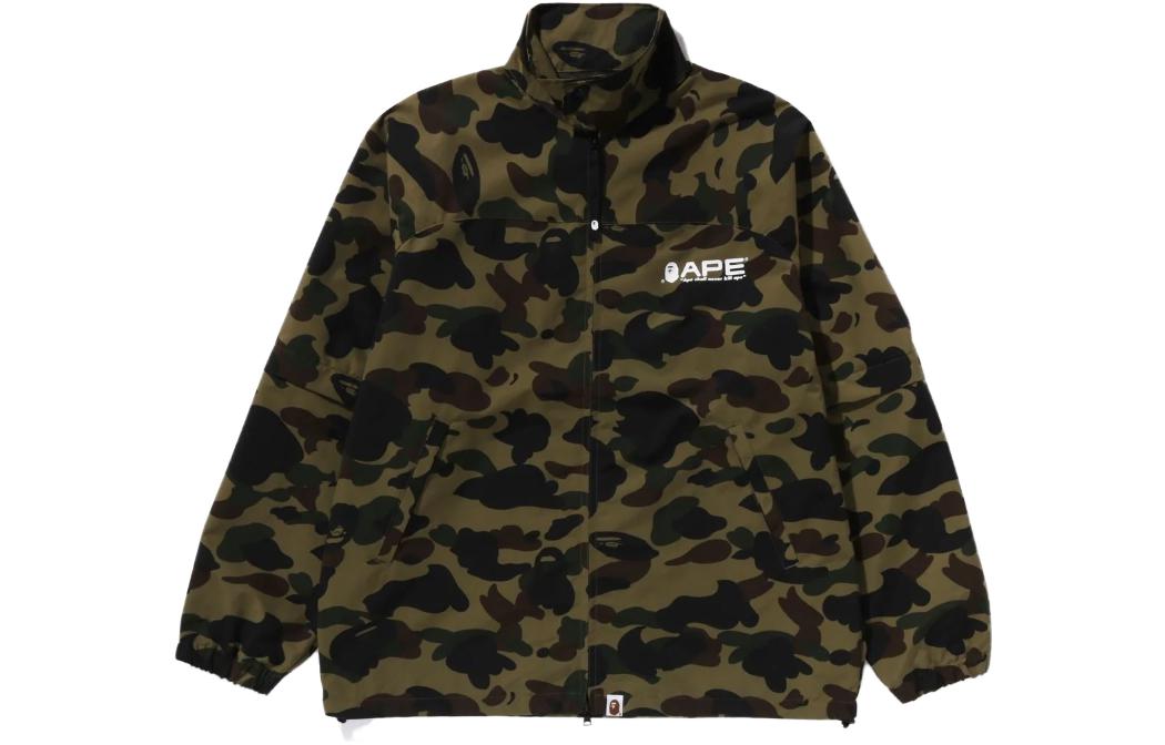 BAPE Loose Fit Stand Collar Zipper Jacket 1J70-140-017