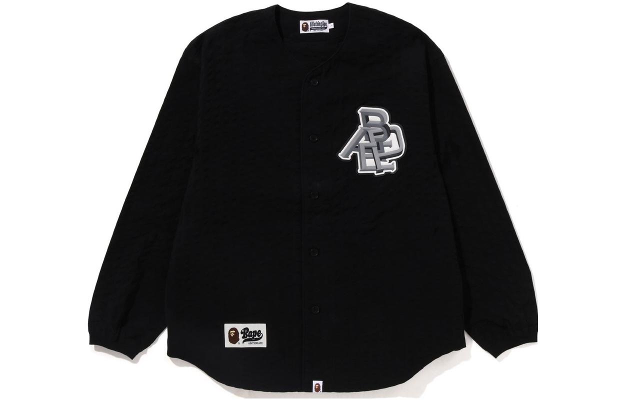 BAPE Loose Letter Print Button-Up Long-Sleeve Jacket 1J70-131-002