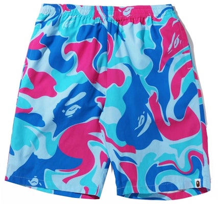 BAPE Marble Camo Shorts Blue Buy BAPE Marble Camo Shorts Blue