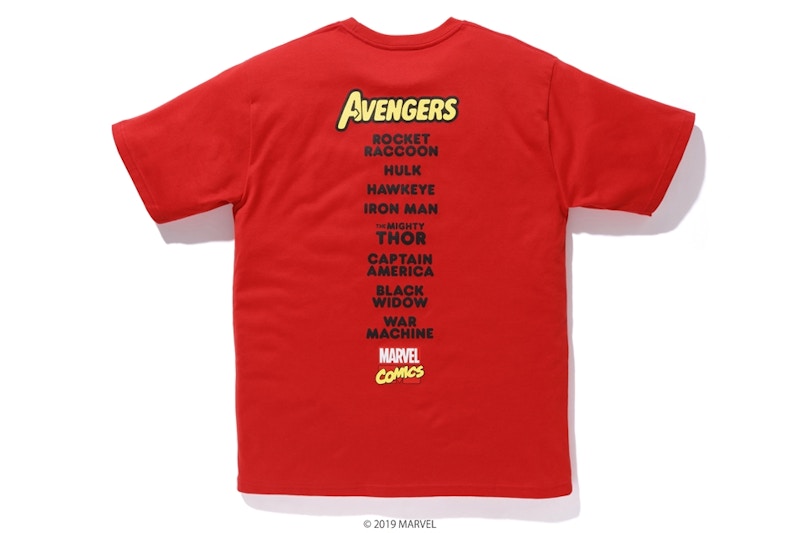 Bape Marvel Avengers Ape Head Tee Red 圖 2