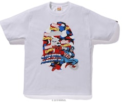 Bape Marvel Camo Captain America Tee White Bape Marvel Camo Captain America Tee White