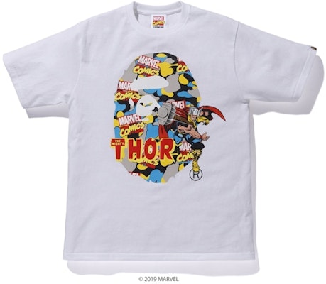 Camiseta Blanca Bape Marvel Camo Mighty Thor Buy Camiseta Blanca Bape Marvel Camo Mighty Thor