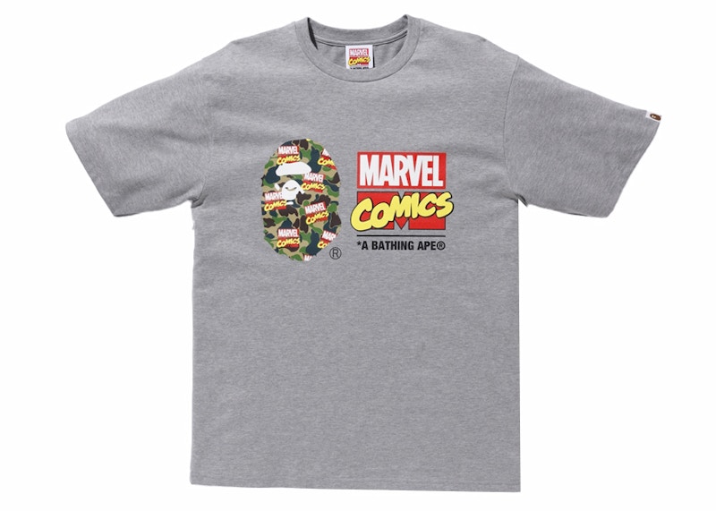 Buy Bape Marvel Camo Tee Grey