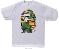Bape Marvel Camo The Hulk Tee White