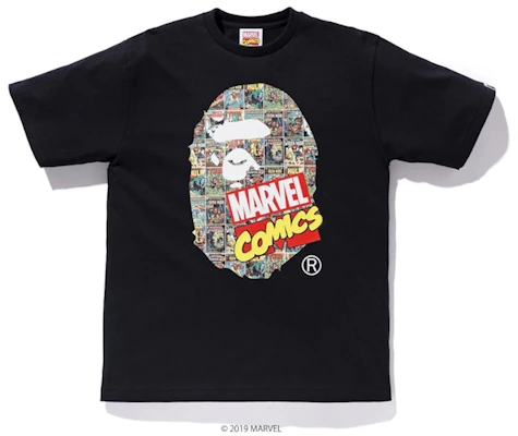 Kaos Bape Marvel Comic Ape Head Hitam Buy Kaos Bape Marvel Comic Ape Head Hitam
