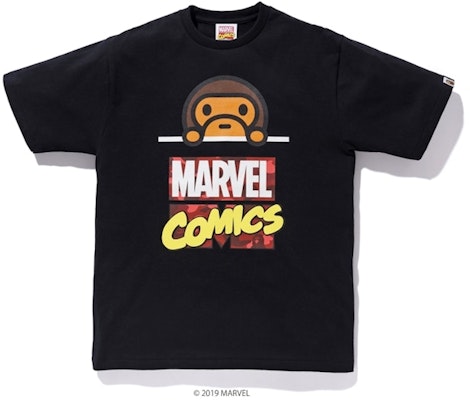 Bape Marvel Comic Milo Tee Black Buy Bape Marvel Comic Milo Tee Black