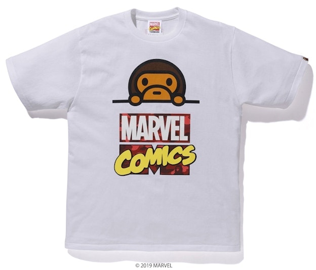 bape-marvel-comic-milo-tee-white