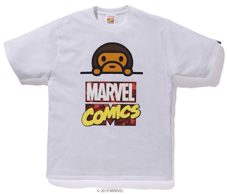 Bape 漫威漫畫 Milo 白色 T 恤 Buy Bape 漫威漫畫 Milo 白色 T 恤