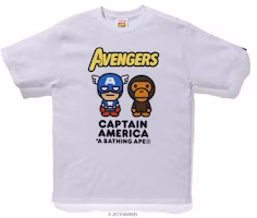 BAPE Marvel Milo Captain America Tee White BAPE Marvel Milo Captain America Tee White