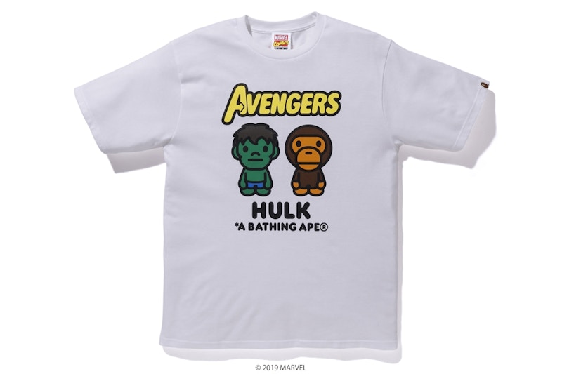Buy Bape Marvel Milo The Hulk Tee White