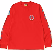 Bape Master LS Tee Red Bape Master LS Tee Red