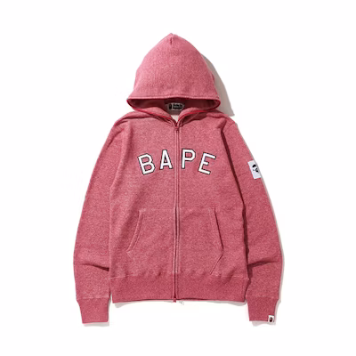 BAPE Melange Full Zip Hoodie Unisex Letter Zipper Sweatshirt Jacket 0ZXSWM115011E