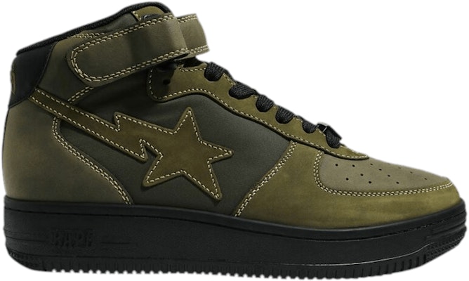BAPE Military Bapesta Mid 'Olivedrab' Zapatos Militares Verdes 1H30191006-OLD Buy BAPE Military Bapesta Mid 'Olivedrab' Zapatos Militares Verdes 1H30191006-OLD