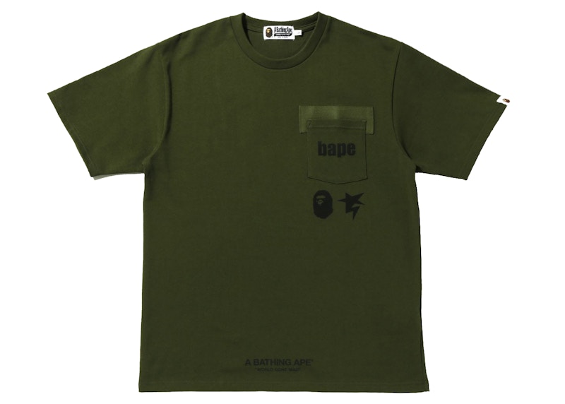 BAPE Military Heavy Weight Pocket Tee Olivedrab