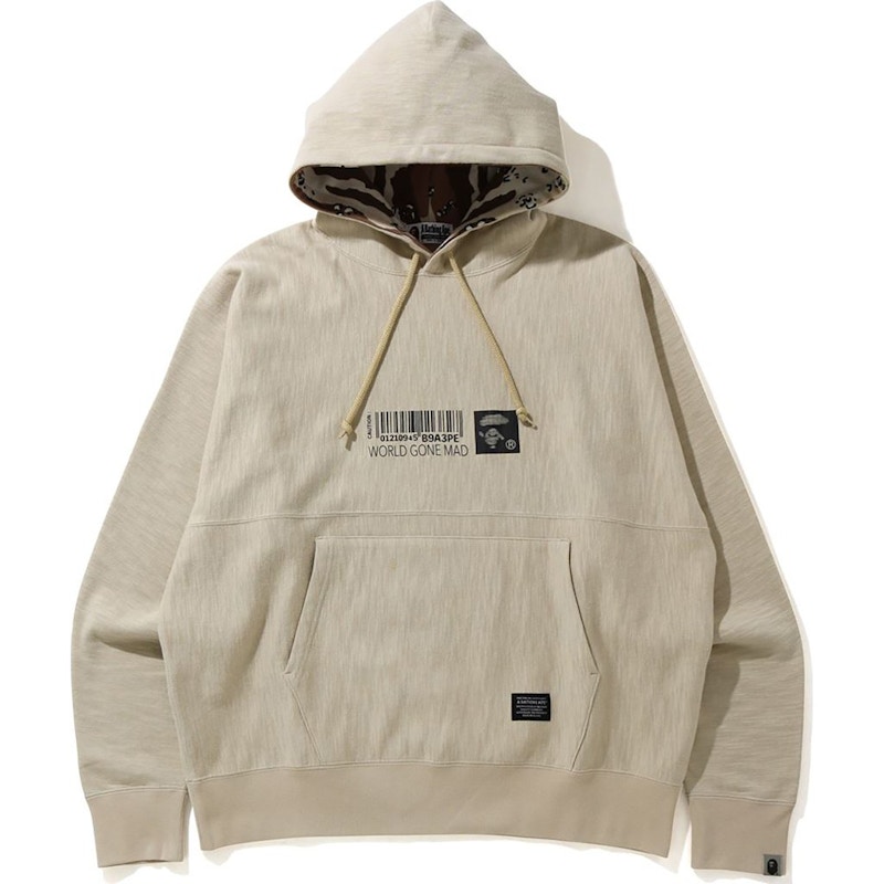 Buy BAPE 軍事風寬鬆版套頭連帽衫 米色