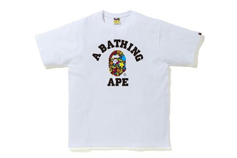 BAPE Milo Banana Pool College T-Shirt White