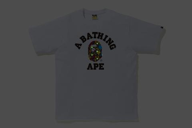 BAPE Milo Banana Pool College T-Shirt White 圖 2