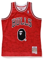 Bape Mitchell & Ness Bulls ABC Basketball Swingman Jersey Red Bape Mitchell & Ness Bulls ABC Basketball Swingman Jersey Red