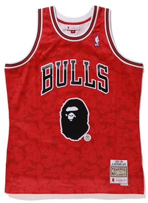 Bape Mitchell & Ness Bulls ABC Basketball Swingman Jersey Red Buy Bape Mitchell & Ness Bulls ABC Basketball Swingman Jersey Red