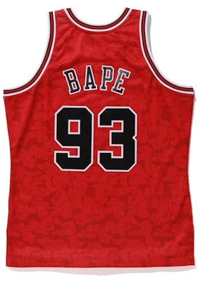 Bape Mitchell & Ness Bulls ABC Basketball Swingman Jersey Red Order Bape Mitchell & Ness Bulls ABC Basketball Swingman Jersey Red