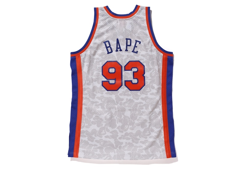 Bape Mitchell & Ness Knicks ABC Basketball Swingman Jersey White 圖 2