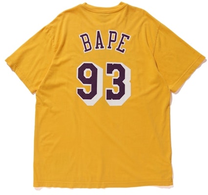 Bape Mitchell & Ness 湖人隊黃T恤 Order Bape Mitchell & Ness 湖人隊黃T恤