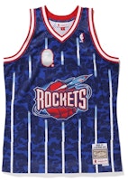 Bape Mitchell & Ness Rockets ABC Basketball Swingman Jersey Navy Bape Mitchell & Ness Rockets ABC Basketball Swingman Jersey Navy