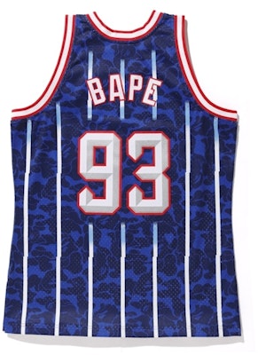 Bape Mitchell & Ness Rockets ABC Basketball Swingman Jersey Navy Order Bape Mitchell & Ness Rockets ABC Basketball Swingman Jersey Navy