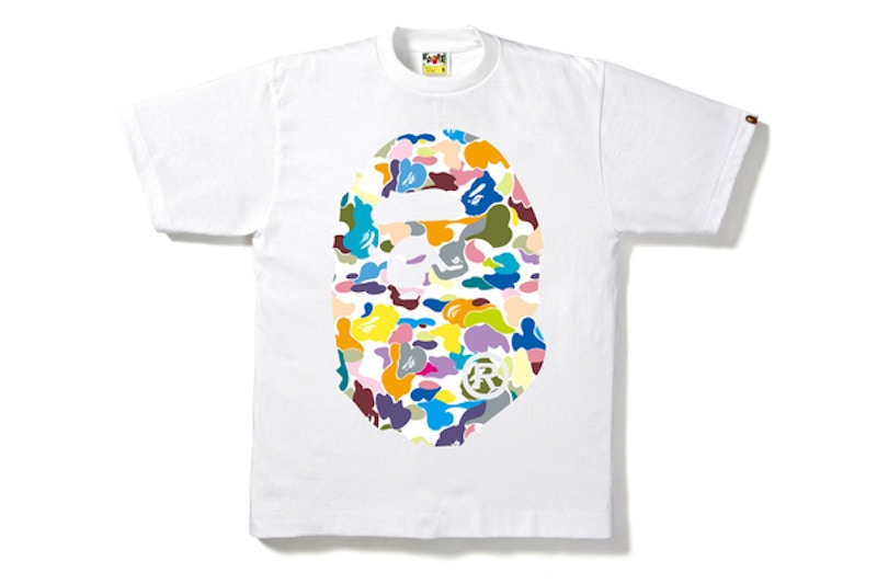 Buy Camiseta Blanca BAPE Multi Camo Big Ape Head