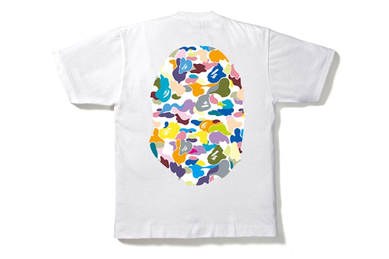 Order Camiseta Blanca BAPE Multi Camo Big Ape Head