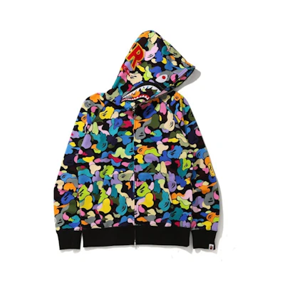 BAPE Multi Camo Shark Full Zip "PONR" Hoodie