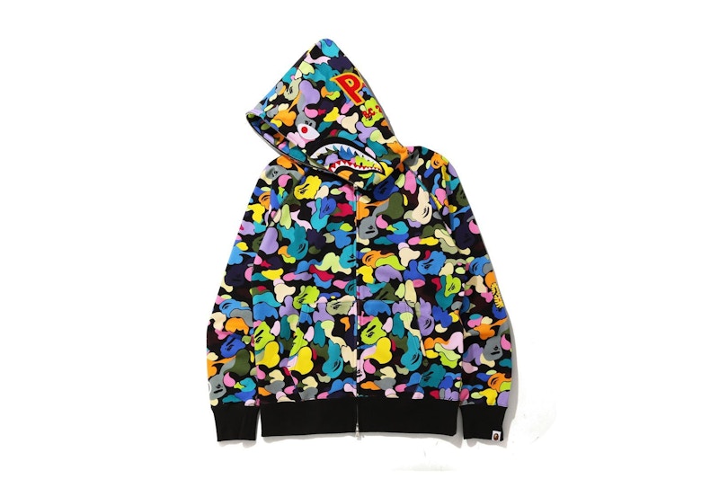 Order Sudadera con Capucha BAPE Multi Camo Shark Full Zip "PONR" Negra.