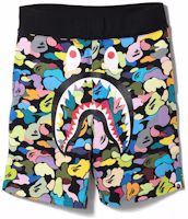 BAPE Multi Camo Shark Sweat Shorts Black Candy Camo Unisex Shorts bape-ss18-034 BAPE Multi Camo Shark Sweat Shorts Black Candy Camo Unisex Shorts bape-ss18-034