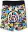Buy BAPE多彩迷彩图鲨鱼短裤黑色糖果迷彩图男女短裤 bape-ss18-034
