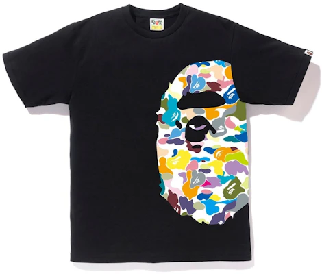 Bape Multi Camo Side Big Ape Head Tee Black Buy Bape Multi Camo Side Big Ape Head Tee Black