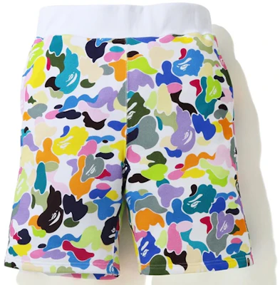 BAPE Multi Camo Sweat Shorts Unisex Celana Pendek Warna-Warni Model Atletis. 1G80-153-009 Buy BAPE Multi Camo Sweat Shorts Unisex Celana Pendek Warna-Warni Model Atletis. 1G80-153-009