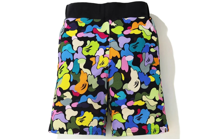 BAPE Multi Camo Sweat Shorts Unisex Colorful Athletic Fit Shorts. 1G80-153-009 圖 2