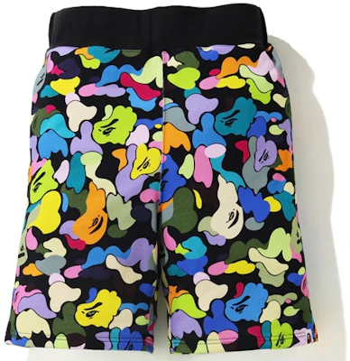 BAPE Multi Camo Sweat Shorts Unisex Celana Pendek Warna-Warni Model Atletis. 1G80-153-009 Order BAPE Multi Camo Sweat Shorts Unisex Celana Pendek Warna-Warni Model Atletis. 1G80-153-009